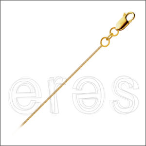 Chaînette serpent 38 cm (très court), 0.9 mm, brillante.