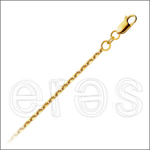 Chaînette forçat limée 40 cm (court), largeur 1.3 mm.