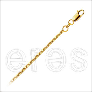 Chaînette forçat limée 38 cm (très court), largeur 1.7 mm.