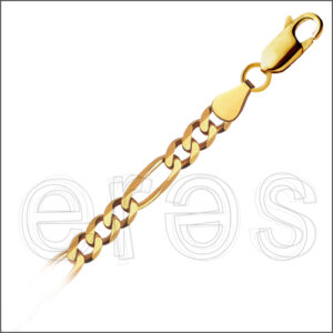 Bracelet figaro 19 cm (poignet moyen), largeur 4.5 mm.