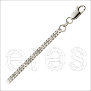 Chaînette gourmette 40 cm (court), largeur 2.4 mm.