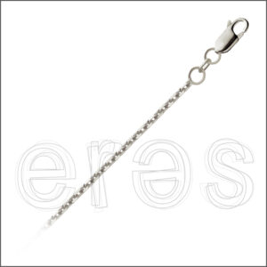 Chaînette forçat limée 38 cm (très court), largeur 1.1 mm.