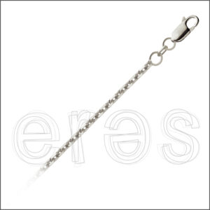 Chaînette forçat limée 40 cm (court), largeur 2.0 mm.