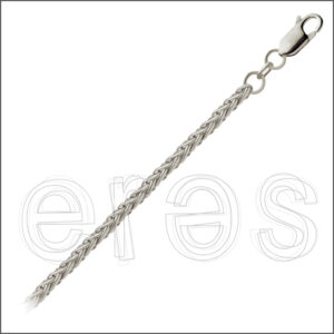 Bracelet palmier 19 cm (poignet moyen), largeur 2.5 mm.