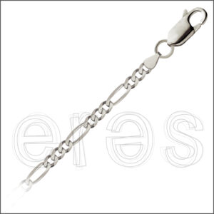 Chaînette figaro 40 cm (court), largeur 2.2 mm.