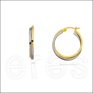 Créoles or jaune et gris