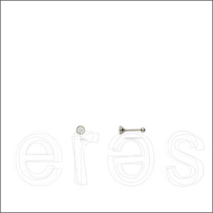 Piercing nez or gris et diamant