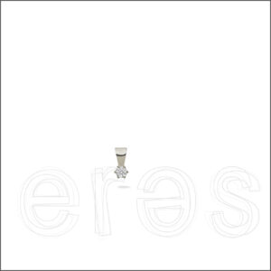 Pendentif or gris et diamant
