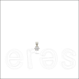 Pendentif or gris et diamant