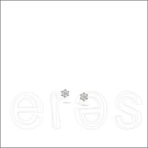 Boucles d'oreilles or gris et diamants