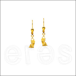 Boucles d'oreilles or jaune