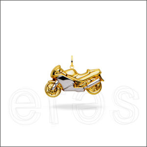 Pendentif or jaune et gris