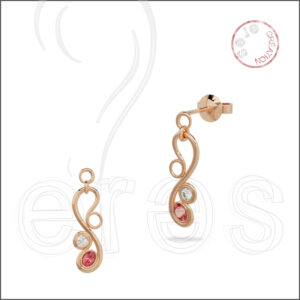 Boucles d'oreilles or rouge