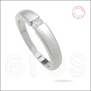 Solitaire or gris mat