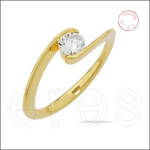 Solitaire or jaune brillant
