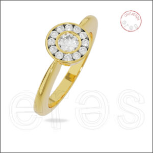 Solitaire or jaune brillant