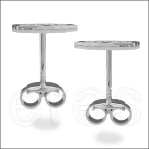 Clous d'oreilles or gris