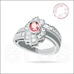 Bague en or gris