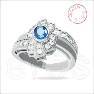 Bague en or gris