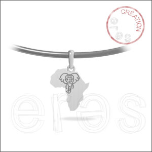 Pendentif or gris