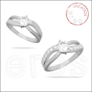 Bague en argent avec zirconia