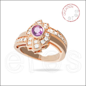 Bague en or rouge