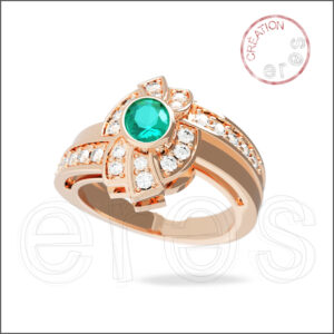 Bague en or rouge