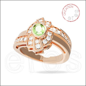 Bague en or rouge