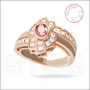 Bague en or rouge