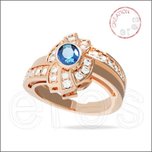 Bague en or rouge