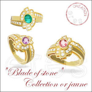 "Blade of stone" en or jaune