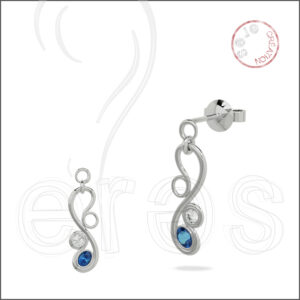 boucles oreilles or gris